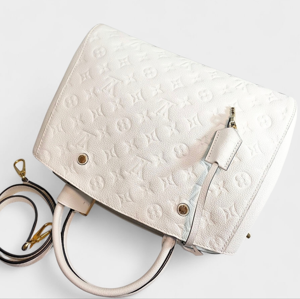 ✨️Excellent condition Louis Vuitton Montaigne MM White Empreinte - Picture 7 of 16
